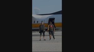 U.S. Army Parachute Team tandem jumps during U.S. Army Recruiting Command National Educator's Tour
