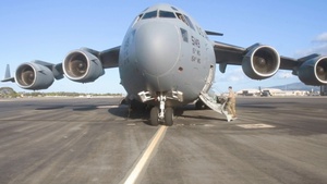 Hawaii Air National Guard transports medical supplies for hurricane preparedness exercise