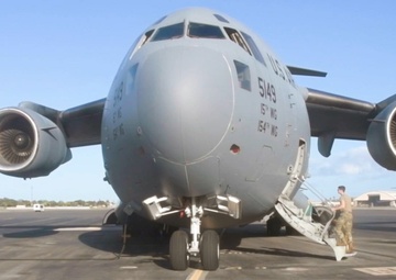 Hawaii Air National Guard transports medical supplies for hurricane preparedness exercise