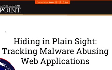 AvengerCon VIII: Hiding in Plain Sight: Tracking Malware Abusing Web Applications