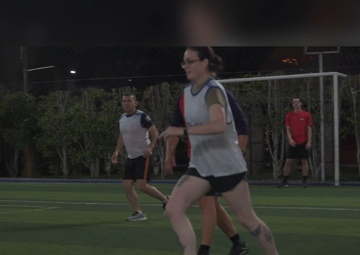 International partners team up for soccer match