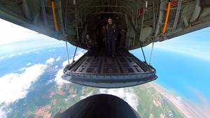 Soldiers from Army Golden Knights jump in Normandy, France for D-Day commemoration ceremonies