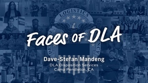 Faces of DLA: Dave Stefan-Mandeng, DLA Disposition Services (emblem, open captions)