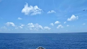 Combined joint flyover at-sea during Valiant Shield 2024