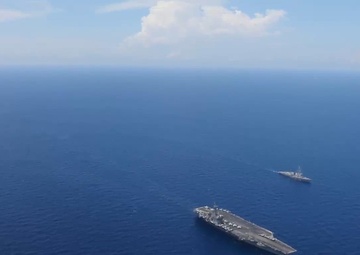 CSG-9, CVW-11 with Canadian, French Ships Transit and Fly Together in South China Sea During Valiant Shield 2024