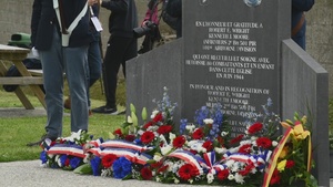 Ceremony Angoville-Au-Plain Honors Two American Nurses (B-Roll)