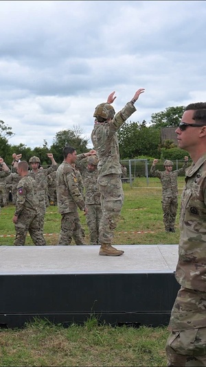 U.S. and Belgian service members practice for D-Day jump b-roll