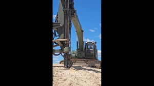 106th Engineer Detachment Soldiers drill holes for explosives on troop project at Fort McCoy, Part 3