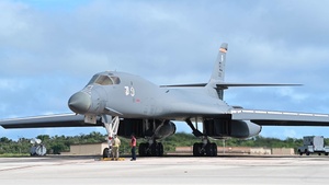 37th Expeditionary Bomb Squadron B-1B Lancers perform dual take off during BTF 24-6