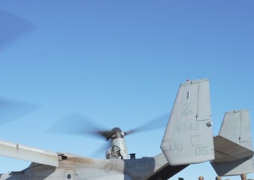 BRoll: MRF-D 24.3 MV-22B Ospreys transport Marines from RAAF Townsville for WADER