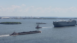 Cape Wrath transits newly-reopened Baltimore Federal Channel for Maryland Fleet Week