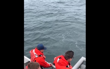 USCG Station Monterey rescue 5 from boat fire