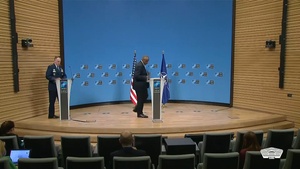 Austin Holds Briefing in Brussels