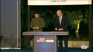 Biden Signs Security Agreement, Holds Press Conference at G7 Summit