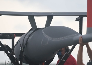 Ultra long range unmanned aerial vehicle launches in support of Valiant Shield 24