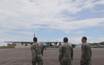 Valiant Shield 24: U.S. Marines Refuel a U.S. Air Force C-130