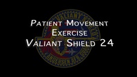 Service members participate in patient movement exercise during Valiant Shield 24