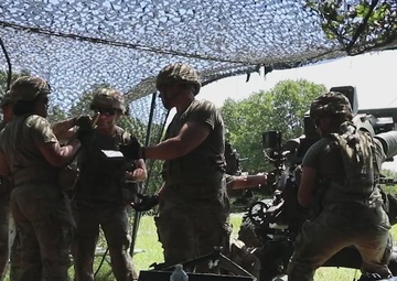 Arkansas Guardsmen Complete Table VI On The M119 Howitzer, Fort Chaffee