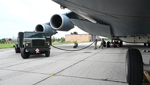 C-5M Super Galaxy crew performs ground operations