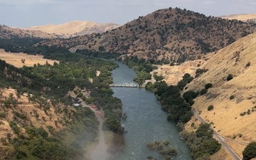 Water release at Pine Flat Dam following historic rainfall