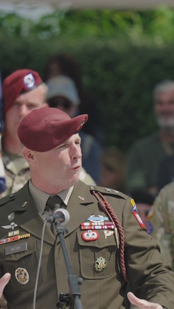 D-Day 80th Anniversary Clip - 507th PIR Memorial  - Maj. Gen. James “Pat” Work