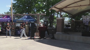Fort McCoy Garrison Commander provides comments during 2024 Army Birthday Celebration