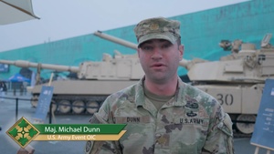 U.S. Army soldiers present for the EUROSATORY 2024 show in Paris, France.