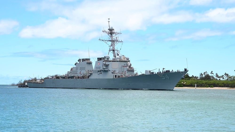 DVIDS Video USS Curtis Wilbur (DDG 54) Arrives for RIMPAC 2024