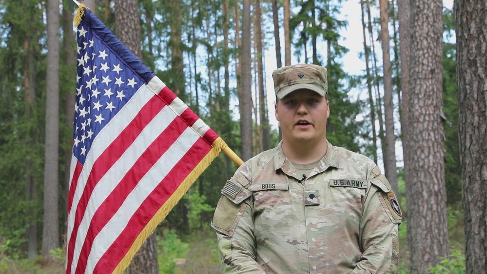 DVIDS - Video - July 4th Shout-out Spc. Logan Bous