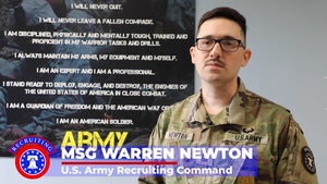 USAREC Master Sgt. Warren Newton share Future Soldier Preparatory Course experience