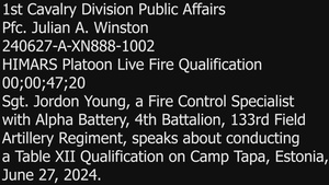 4-133rd FAR HIMARS Table XII Live Fire Qualification