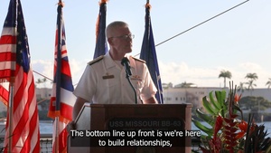 VADM Wade Officially Opens RIMPAC 2024