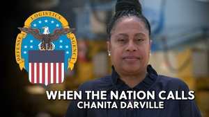 When the Nation Calls, DLA Answers, Chanita Darville (emblem, open caption)