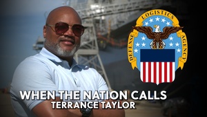 When the Nation Calls, DLA Answers, Terrance Taylor (emblem, open caption)