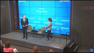 Secretary of State Antony J. Blinken participates in a conversation on U.S. foreign policy at the Brookings Institution in Washington, D.C.