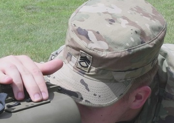 New York National Guard Soldiers test lightweight laser designator rangefinder at Fort Drum