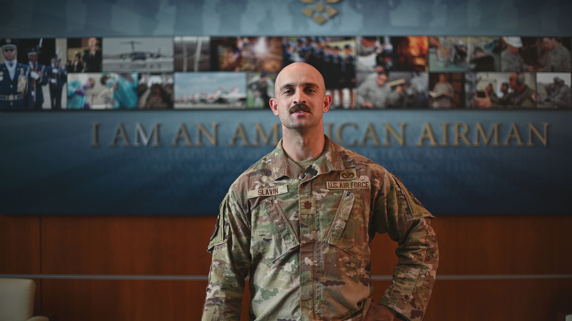 U.S. Air Force Maj. Esa Slavin gives a shout-out to his favorite team, the Philadelphia Phillies, for an Independence Day greeting at Joint Base Andrews, Md., June 27, 2024. (U.S. Air Force video by Airman 1st Class Daniel Walderbach)