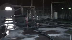 AFCEC CE Lab Water Mist Fire Extinguishing Demonstration -- B-roll