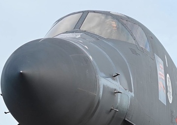 B-1B Lancers assigned to 37th Expeditionary Bomb Squadron depart from Andersen Air Force Base during BTF 24-6