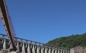 B-Roll of construction at Bluestone Dam