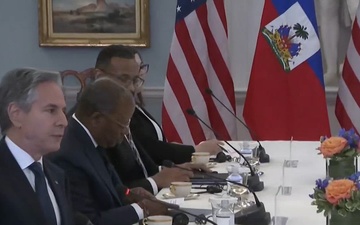 Secretary of State Antony J. Blinken meets with Haitian Prime Minister Garry Conille and Foreign Minister Dominique Dupuy
