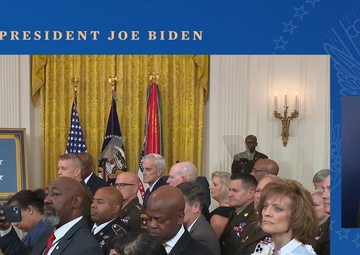 White House Medal Of Honor Ceremony posthumously honoring Private Philip G. Shadrach and Private George D. Wilson, United States Army
