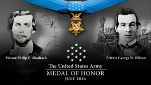 Medal of Honor Hall of Heroes Induction Ceremony in honor of Private Philip G. Shadrach and Private George D. Wilson