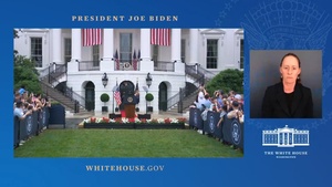 President Biden and the First Lady Host a Barbeque with Military Service Members and their Families