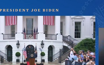 President Biden and the First Lady Host a Barbeque with Military Service Members and their Families