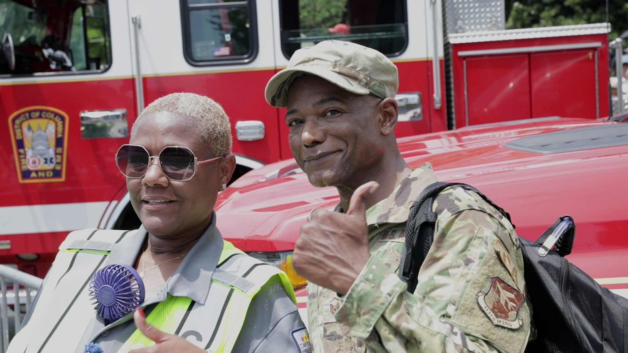 Members of the District of Columbia National Guard support the Washington Metropolitan Police Department with crowd management at designated Metro stations during Independence Day activities on the National Mall, July 4, 2024. Service members also provided directions, answered questions, or simply acknowledged appreciation from celebration attendees. (U.S. Air National Guard video by Master Sgt. Arthur M. Wright)