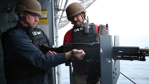 USS Tripoli Sailors qualify in various weapons