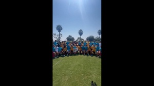 All-Army Women's Rugby Team attend practice session with Team USA Women's Rugby Sevens Team