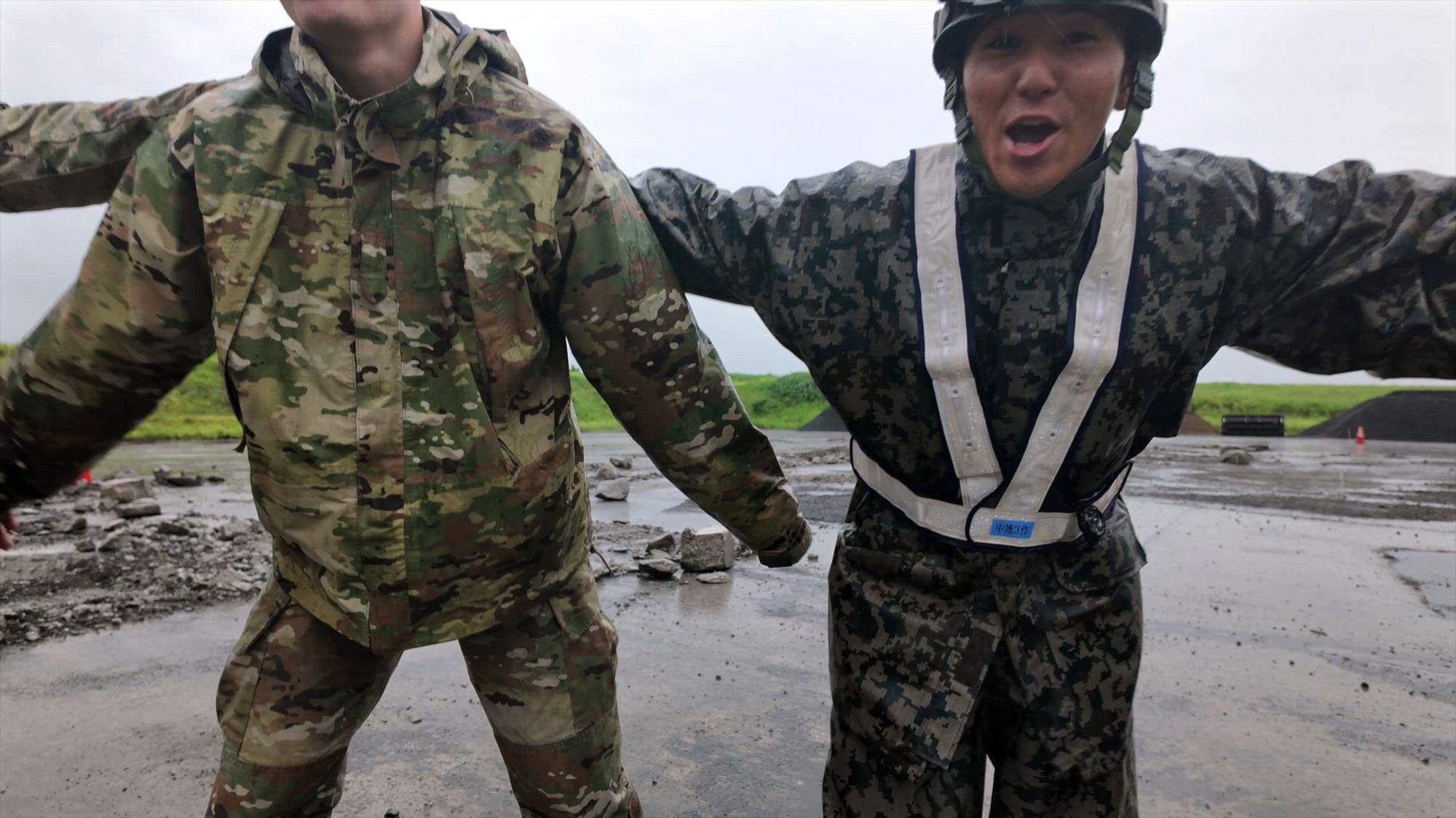 The 374th Civil Engineer Squadron and Japan Air Self-Defense Force conducted bilateral rapid airfield damage repair training at Iruma Air Base, Japan, June 18, 2024. RADR is a multi-staged process that quickly and effectively repairs airfields, allowing for operations to continue in combat situations. This training fostered an environment where U.S. Air Force and JASDF members could learn from one another through sharing RADR methods. (U.S. Air Force video by Yasuo Osakabe)