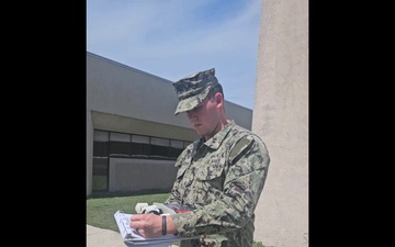 Preventive Medicine sailor checks heat conditions